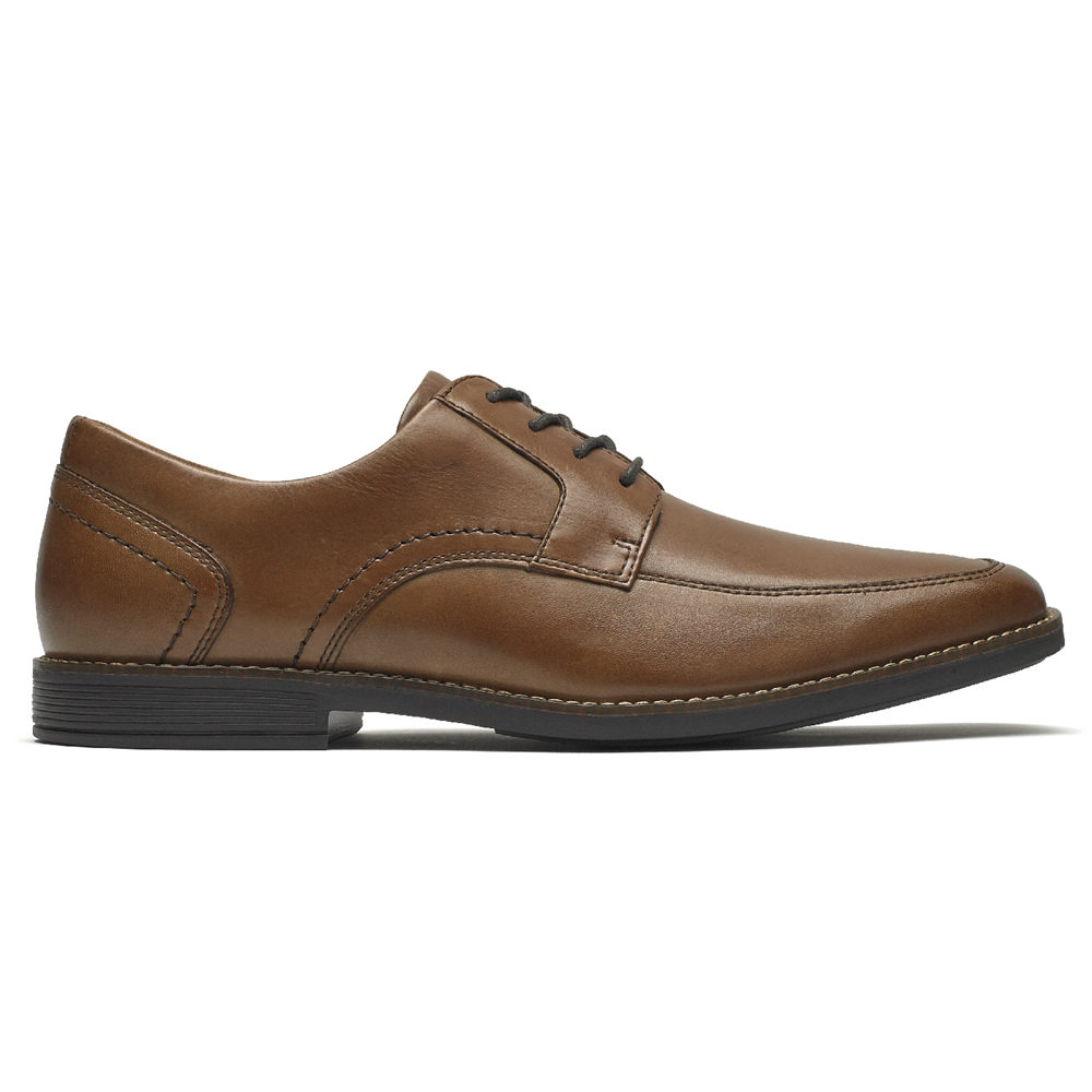 Rockport Singapore Mens Oxfords - Braylon Apron Toe Brown - FX6239087